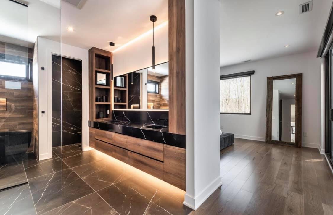 Salle de bain élégante et intégrée - Armoires BIGO